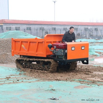 履帶運(yùn)輸車 山地果園橡膠履帶翻斗車 鏈條式1.2噸履帶爬山王虎 華科