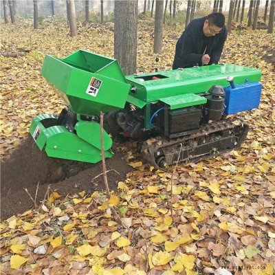 柴油自走式開(kāi)溝機(jī) 橡膠履帶施肥機(jī)價(jià)格 遙控鋤草機(jī)