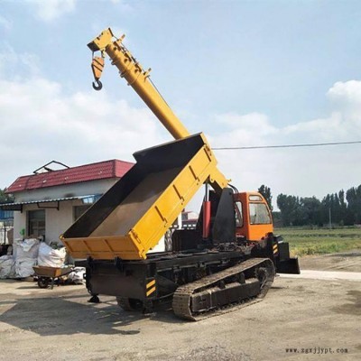 恒沃農(nóng)用履帶隨車吊 多功能履帶式小型隨車吊車 橡膠履帶隨車起重機