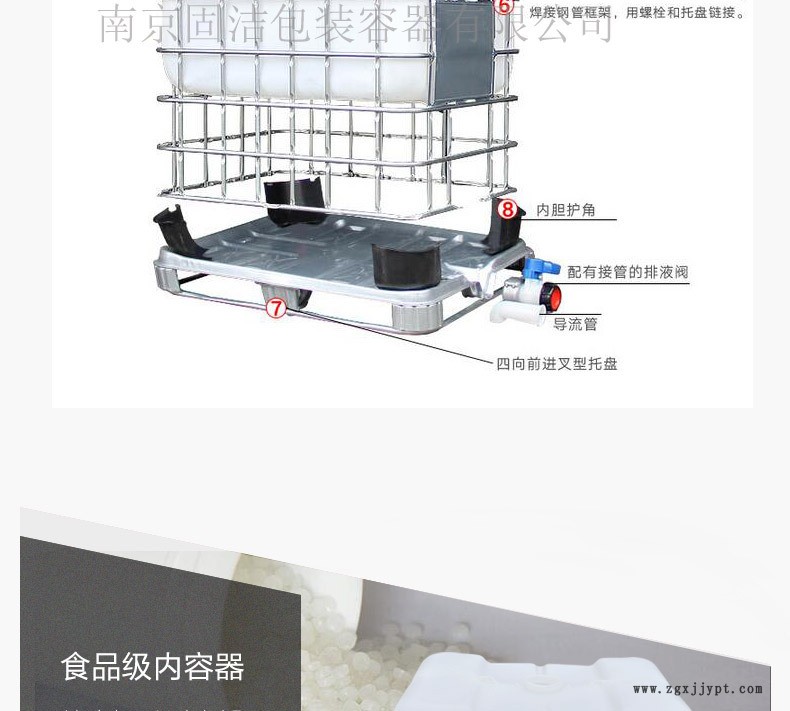 T南京噸桶廠家供應(yīng)噸桶1噸塑料桶全新食品級(jí)耐腐蝕耐酸堿示例圖4