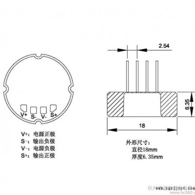 PPS-200-02/200bar(4Pins)陶瓷壓力芯體(芯片)/陶瓷壓力傳感器