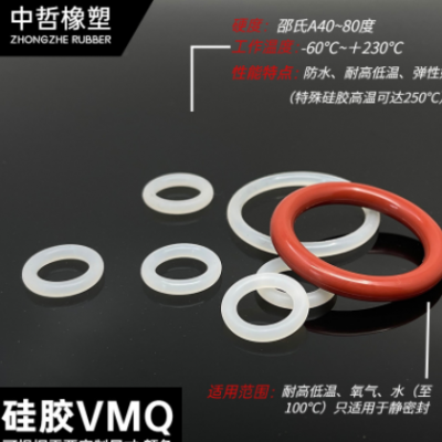 硅膠O型圈電機(jī)橡膠圈線徑2mm口罩O形密封圈洗車機(jī)密封件耐高低溫